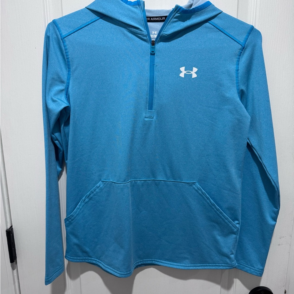 Under Armour Blue Hoodie- size youth large